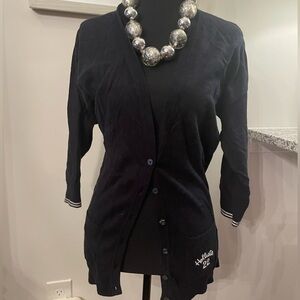 Hollister Navy Cardigan - 3/4 Sleeves